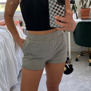 grey sweat shorts